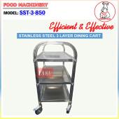 Stainless Steel 3 Layer Dining Cart (SST-3-850)