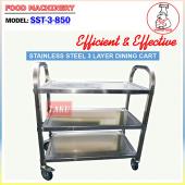 Stainless Steel 3 Layer Dining Cart (SST-3-850)