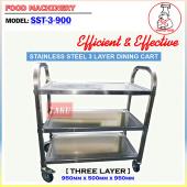 Stainless Steel 3 Layer Dining Cart (SST-3-900)