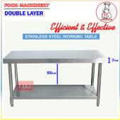 Stainless Steel Working Table (Double Layer)